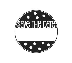 Stempel  Save the Date , 3cm ø
