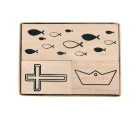 Wood stamp set Confirmation, Communion