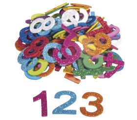 Moosgummi Zahlen Glitter