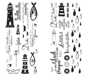Feuil.de transf. Fische,Leuchtturm&Co.