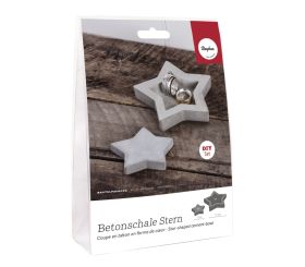 Kit:Coupe béton forme étoile+étoile déco