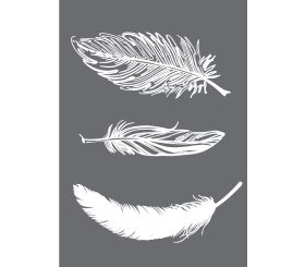 Screen-printing stencil Feathers, A5