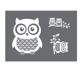 Screen-printing stencil Owls