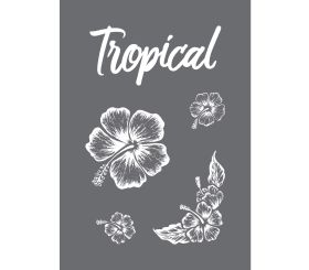 Pochoir de sérigraphie Hibiscus