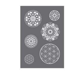 Pochoir de sérigraphie Mandala A4