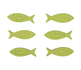 Holz-Streuteile Fische, lindgrün