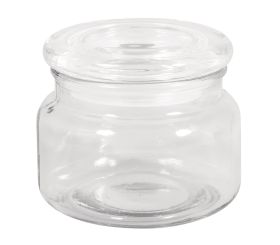 Storage jar with glass lid, 10cm ø