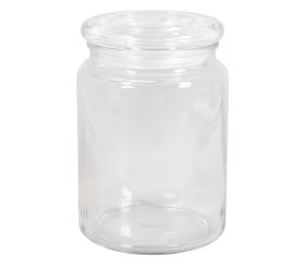 Storage jar with glass lid, 10cm ø