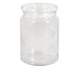 Storage jar with glass lid, 10cm ø