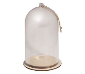 Cloche en plastique avec socle, 8cm ø