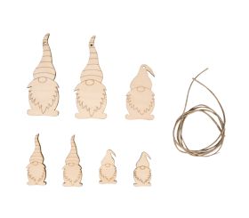 Wood dec.Gnomes, FSC Mix Credit, sort.