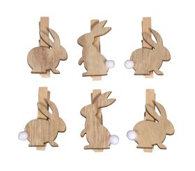 Wooden clothes pegs Bunny