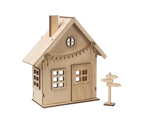 Wood buil.kit Gnome house,FSC Mix Credit