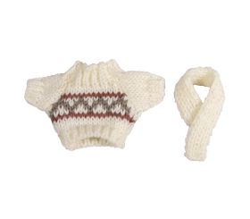 Mini knitted jumper Lasse + scarf
