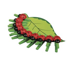 Wooden clips Ladybird