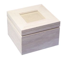 Wooden box w. photo cover FSC Mix Credit