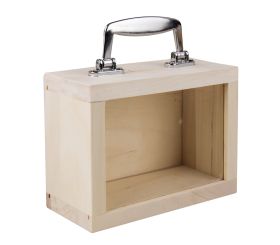 Holzkoffer +Sichtfenster, FSC Mix Credit