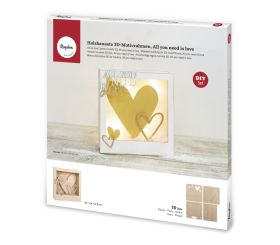 Kit bois Cadre à motif 3D,FSC Mix Credit