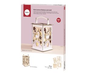 Lanterne en bois Licorne, FSC Mix Credit