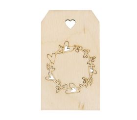Pendentif bois Couronne, FSC Mix Credit