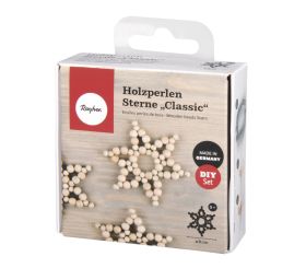 CK: Wooden beads Stars  Classic , 8cm ø