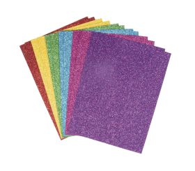 Glitterpapier Mix - Bunt, A5, selbstkl.