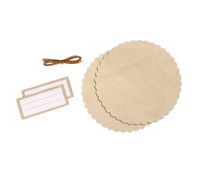 Dekoset f. Marmeladenglas Leinen, 15cm ø