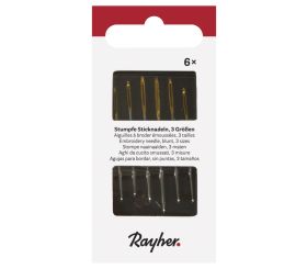 Embroidery needle, blunt