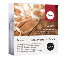 Micro LED string of lights with wire
