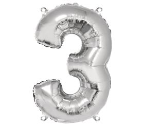 Folienballon Zahl 3