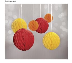 Honeycomb balls to hang