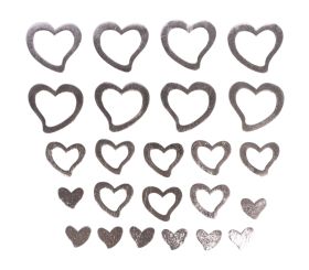 Petits objets en bois: Coeurs, 1,5-4 cm