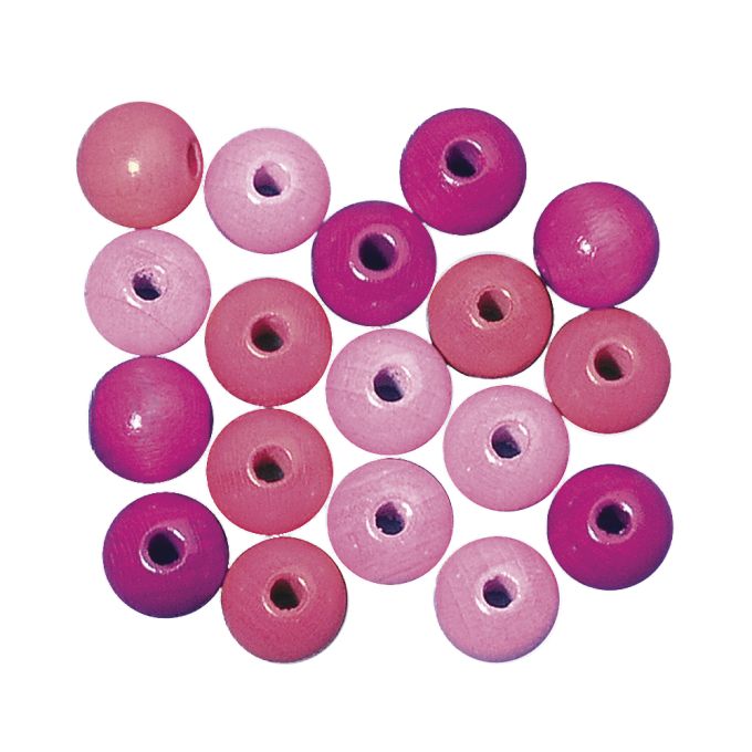 Rayher 1250101 Wooden Beads 6mm ø Pink 