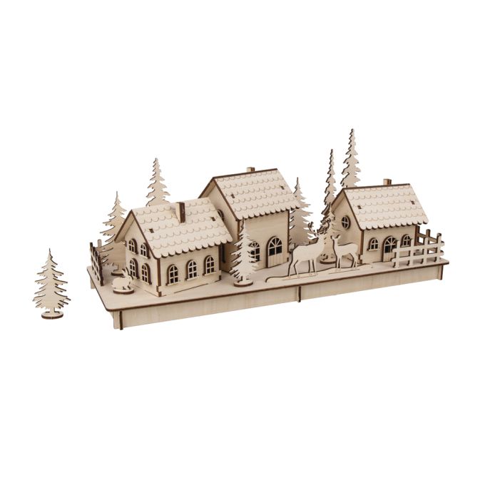 Rayher – Kit Bois 3D à Décorer – Camping-car – 77 Pièces – Nature – 62879505