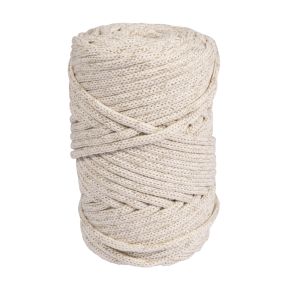 Braidy Recycling yarn w.gold thread,4mm