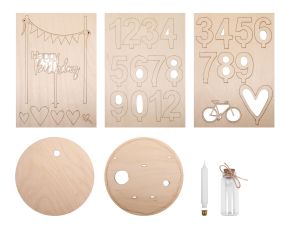 Wooden B-day plate, FSC Mix Credit