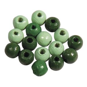Assort. Perles en bois FSC 100%, 6mm ø