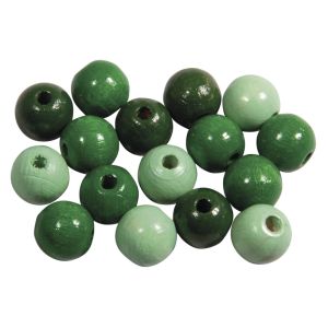 Assort. Perles en bois FSC 100%, 10mm ø