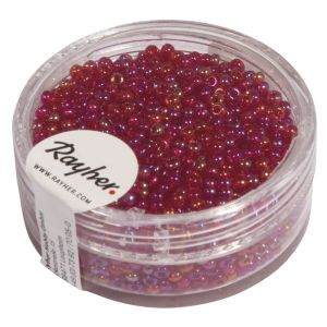 Rocailles, 2 mm ø, transparentes lustre