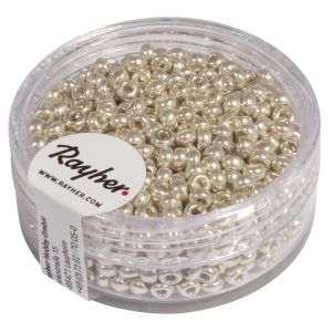 Rocailles, 2,6 mm ø, nacre