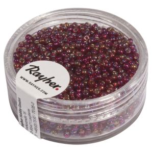 Rocailles a.garnit.argent+Rainbow, ø 2mm