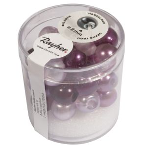 Perles en verre Renaissance, mi-transp.