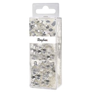 Mix paillettes et perles en verre + fil