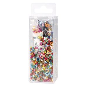Mix paillettes et perles en verre + fil