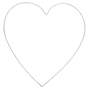 Coeur en fil de fer 35cm ø