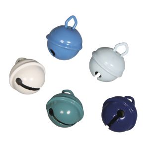 Déco-Clochettes en métal bleu mix,ø19mm
