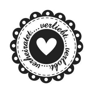 Tampon verliebt..verlobt... , 3cm ø