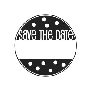 Tampon  Save the Date , 3cm ø