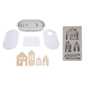 Kit moules silicone Porte-bougie Maisons