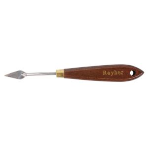 Metallic spatula with movable point